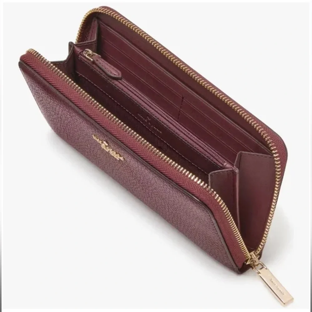 Kate Spade Lena Large Continental Wallet  in the color Cherrywood - Picture 3 of 5